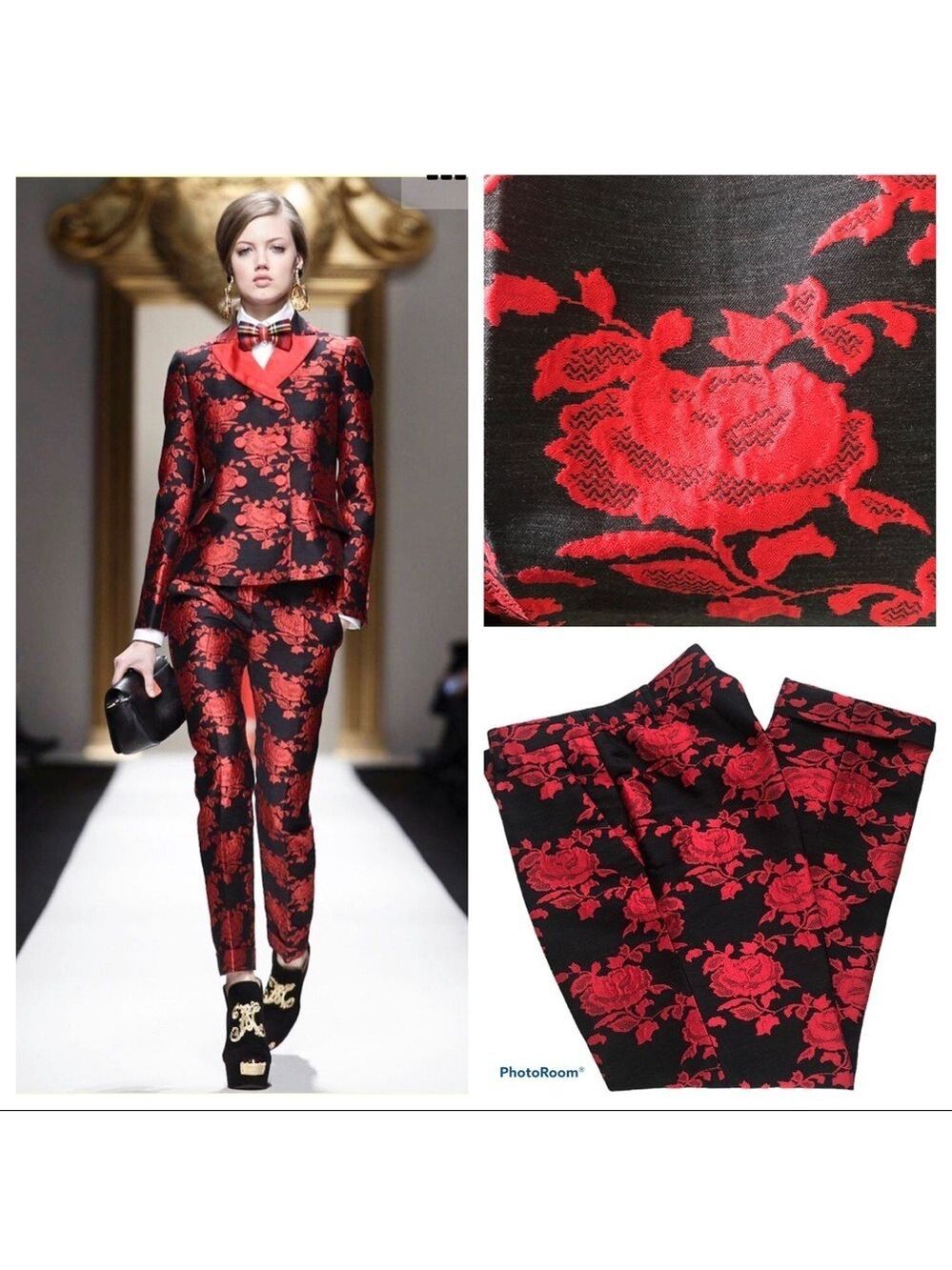 Moschino Ikram 13’ Runway Jacquard Brocade Trouser